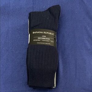 Banana Republic Men's Dark Dress Socks, six pairs, 7-12